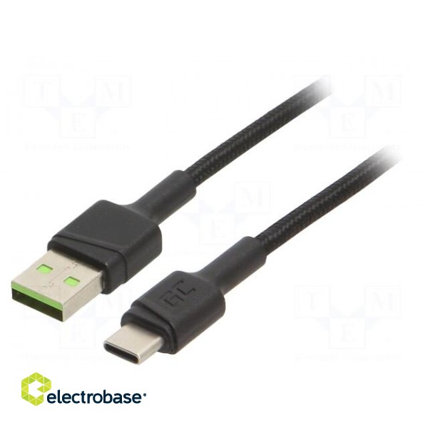 Cable | USB 2.0 | USB A plug,USB C plug | 1.2m | black | 480Mbps