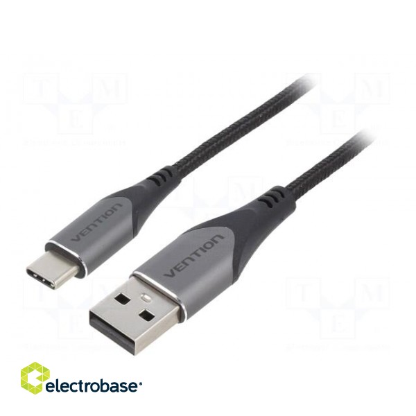 Cable | USB 2.0 | USB A plug,USB C plug | nickel plated | 0.25m