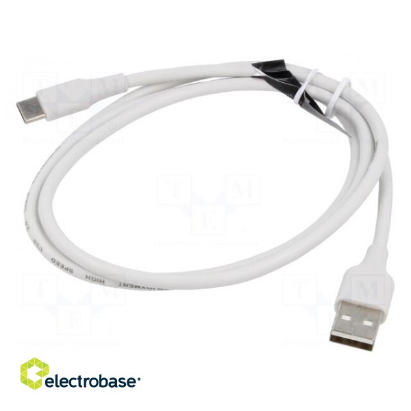 Cable | USB 2.0 | USB A plug,USB B micro plug | nickel plated | 1.5m