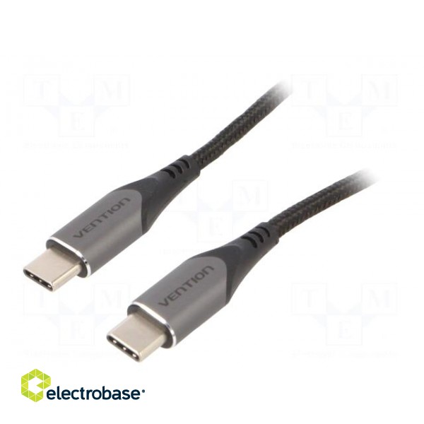 Cable | USB 2.0 | USB C plug,both sides | 0.5m | black | 480Mbps | 60W