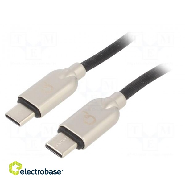 Cable | USB 2.0 | USB C plug,both sides | 1m | black | 480Mbps | 60W