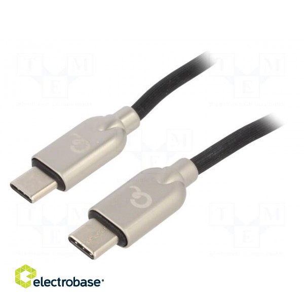 Cable | USB 2.0 | USB C plug,both sides | 2m | black | 480Mbps | 60W