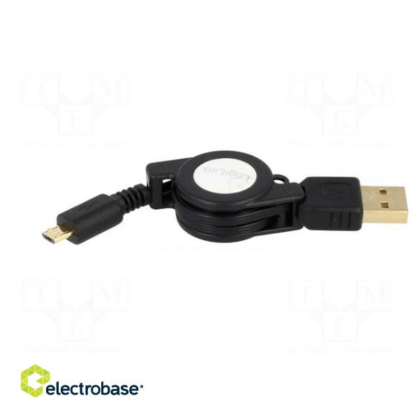 Cable | USB 2.0,retractable | USB A plug,USB B micro plug | 0.75m image 7