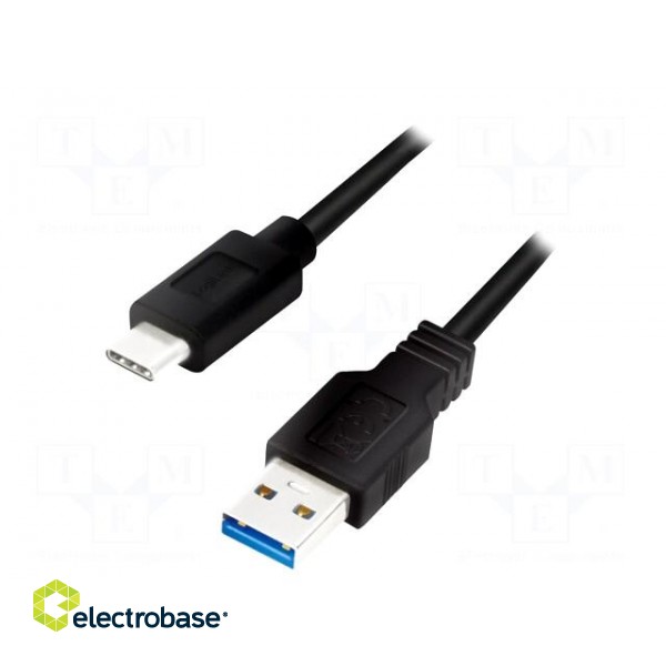 Cable | USB 3.0 | USB A plug,USB C plug | 2m | black