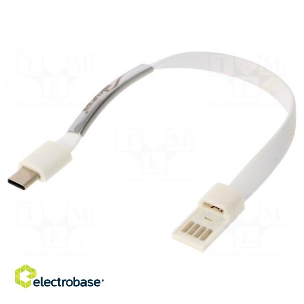 Cable | USB 3.0 | USB A plug,USB C plug | nickel plated | 0.23m paveikslėlis 1