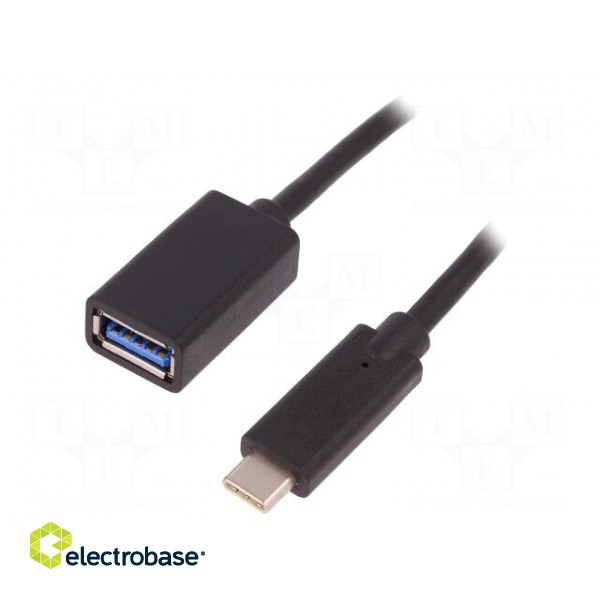 Cable | USB 3.0 | USB A socket,USB C plug | 0.25m