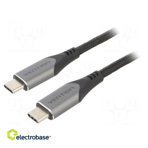 Cable | USB 3.1 | USB C plug,both sides | 1m | black | Core: Cu,tinned