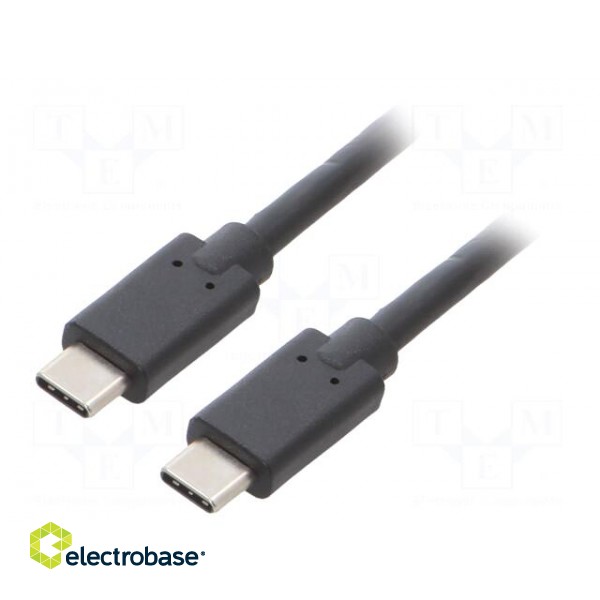 Cable | USB 3.1 | USB C plug,both sides | 2m | black