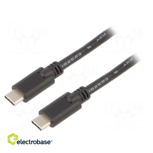 Cable | USB 3.1 | USB C plug,both sides | 2m | black | 5Gbps | 60W