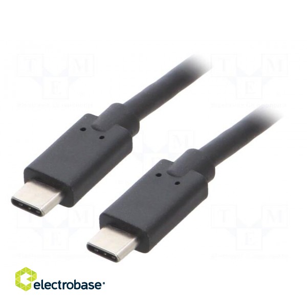 Cable | USB 3.1 | USB C plug,both sides | 3m | black