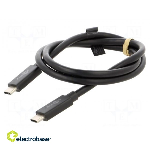 Cable | USB 4.0 | USB C plug,both sides | 0.7m | black | 40bps | 240W | 5A