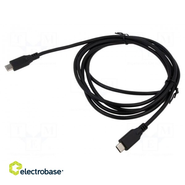 Cable | USB C plug x2 | 2m | Core: Cu | PVC | Interface: 480Mbps