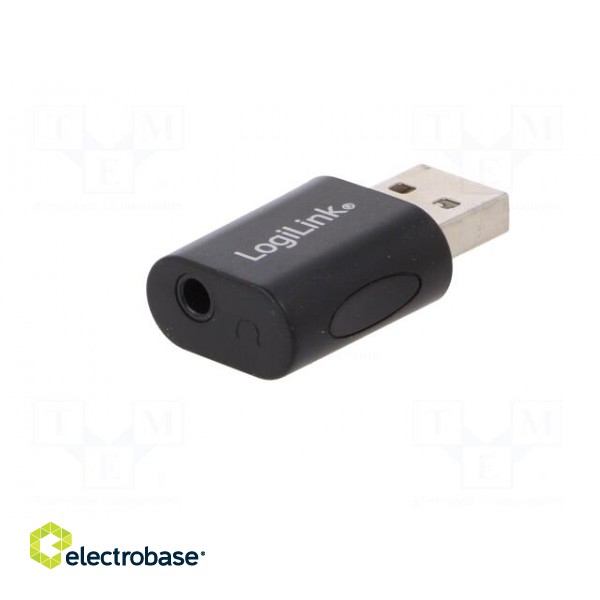 Adapter | USB 2.0 | Jack 3.5mm socket,USB A plug | Colour: black image 2