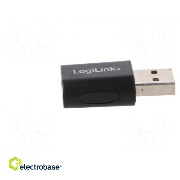 Adapter | USB 2.0 | Jack 3.5mm socket,USB A plug | Colour: black image 3