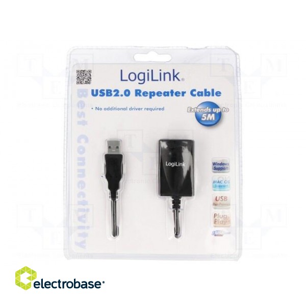 Repeater USB | USB 1.1,USB 2.0 | USB A socket,USB A plug | 5m