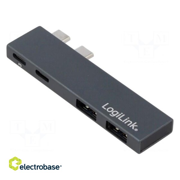 Docking station | Thunderbolt 3,USB 3.0,USB 3.2 | aluminium paveikslėlis 1
