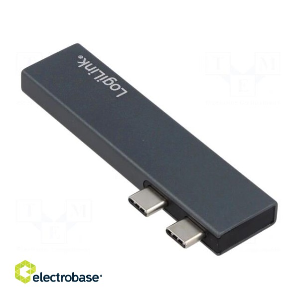 Docking station | Thunderbolt 3,USB 3.0,USB 3.2 | aluminium paveikslėlis 2