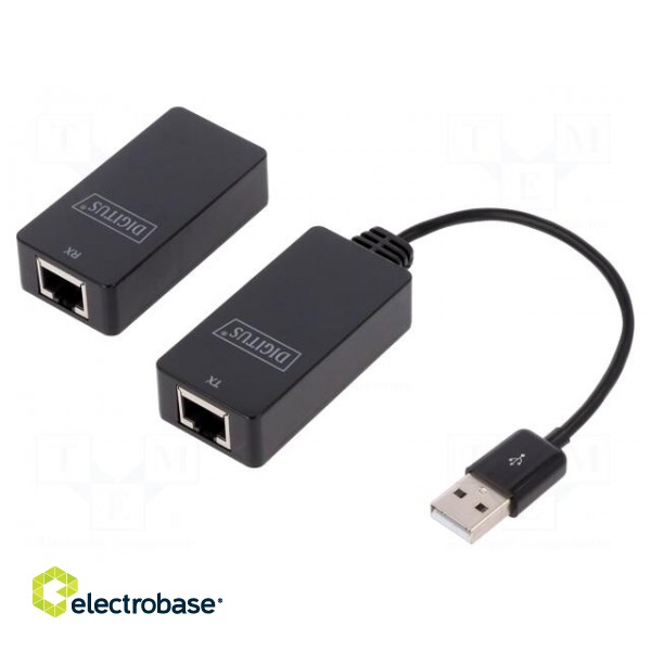 USB extender | USB 1.1,USB 2.0 | black | Cat: 5,5e,6 image 1