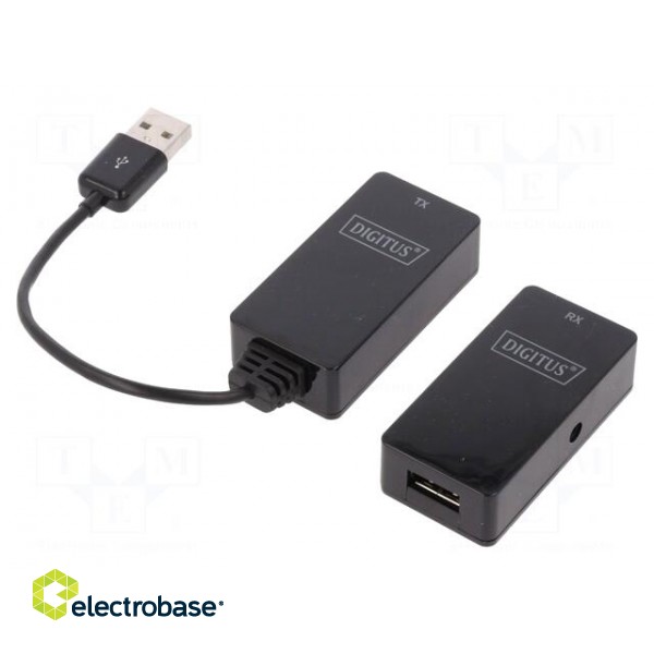 USB extender | USB 1.1,USB 2.0 | black | Cat: 5,5e,6 image 2