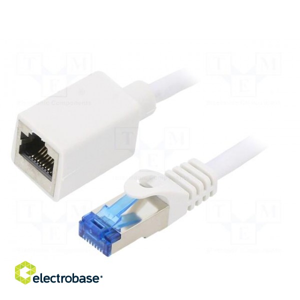 Extender RJ45 | S/FTP | 6a | Cu | LSZH | white | 3m | 26AWG | halogen free