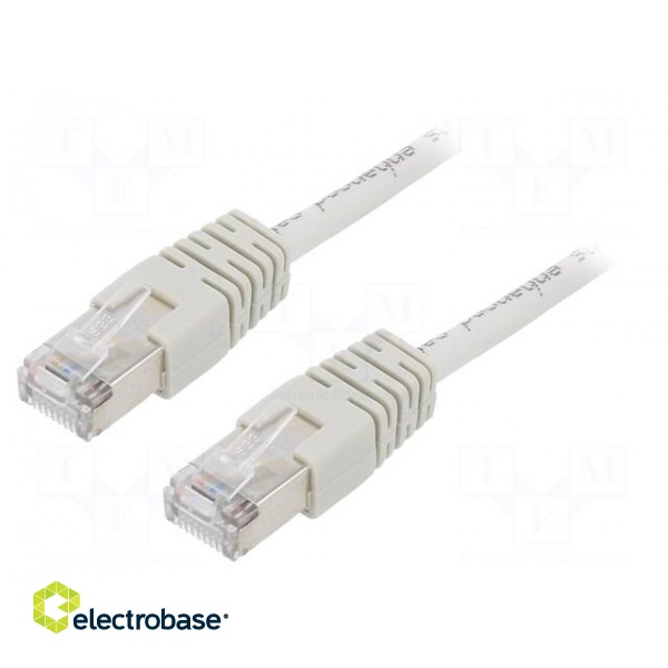 Patch cord | F/UTP | 5e | stranded | CCA | PVC | grey | 0.5m | 26AWG