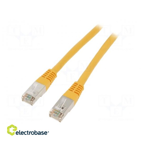 Patch cord | F/UTP | 6 | solid | CCA | PE | yellow | 0.25m | 26AWG