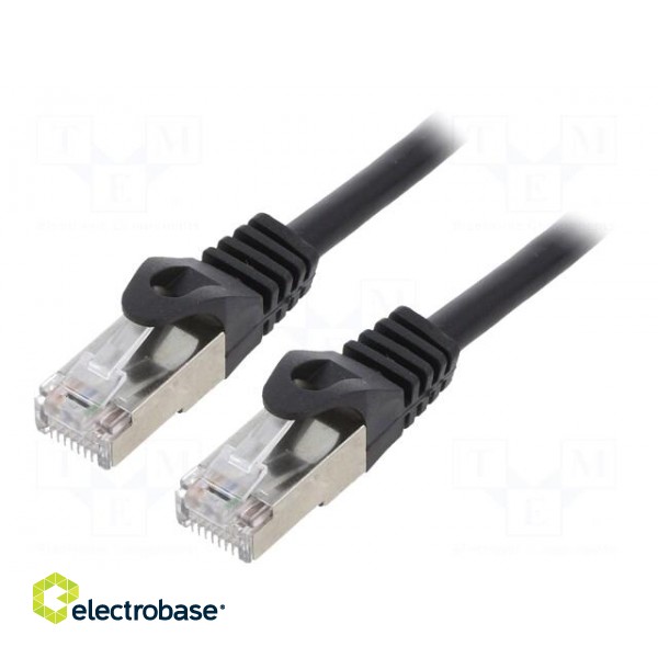 Patch cord | F/UTP | 6 | stranded | CCA | PVC | black | 2m | RJ45 plug | 26AWG