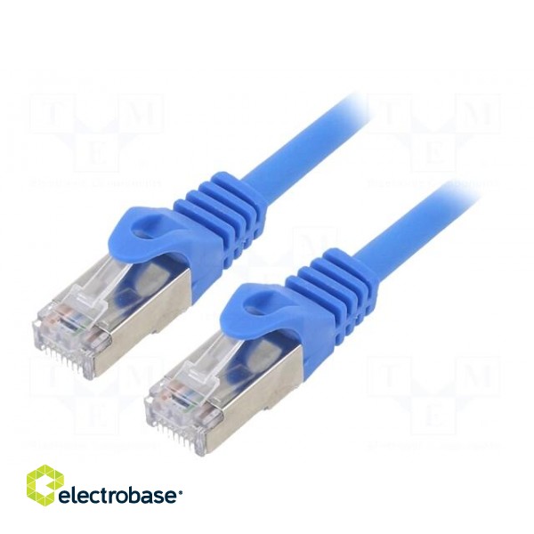 Patch cord | F/UTP | 6 | stranded | CCA | PVC | blue | 2m | RJ45 plug | 26AWG
