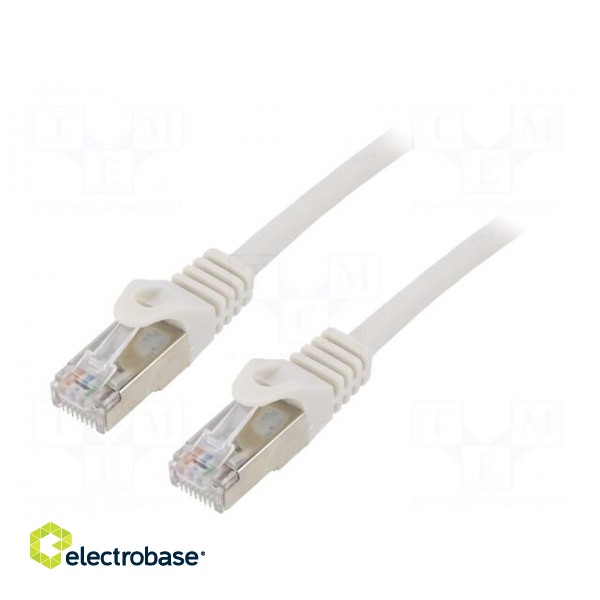 Patch cord | F/UTP | 6 | stranded | CCA | PVC | grey | 1.5m | RJ45 plug