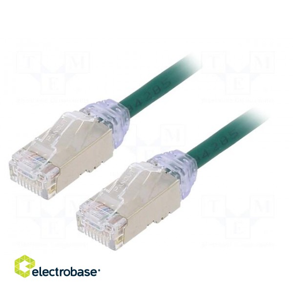 Patch cord | F/UTP,TX6A-28™ | 6a | solid | Cu | LSZH | green | 0.5m | 28AWG