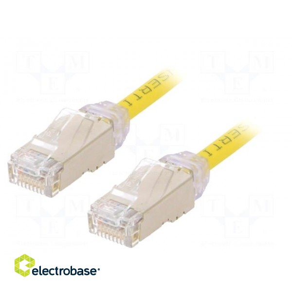 Patch cord | F/UTP,TX6A-28™ | 6a | solid | Cu | LSZH | yellow | 1m | 28AWG