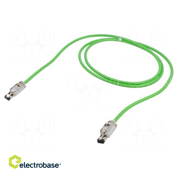 Patch cord | S/FTP | 5e | PVC | green | 2m | RJ45 plug,both sides | 22AWG
