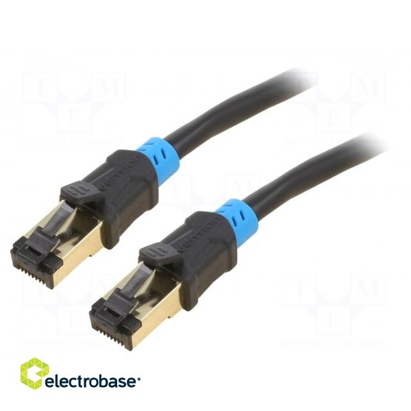 Patch cord | S/FTP | 6 | Cu | PVC | black | 2m | RJ45 plug,both sides