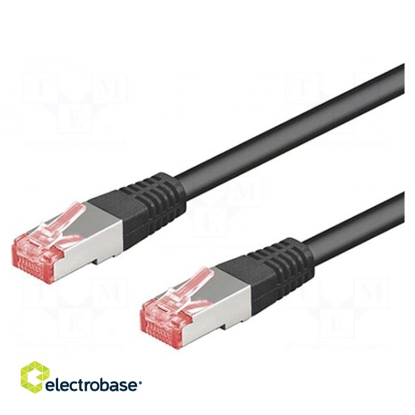 Patch cord | S/FTP | 6a | stranded | Cu | LSZH | black | 0.25m | 27AWG