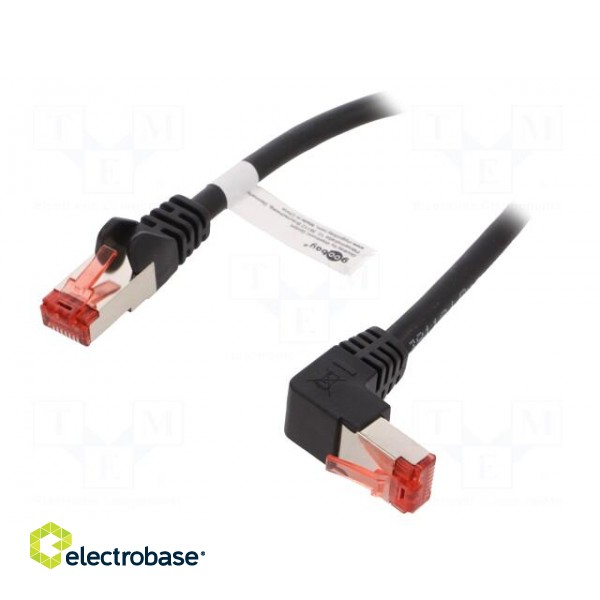 Patch cord | S/FTP | 6 | stranded | Cu | LSZH | black | 2m | 28AWG | -20÷65°C