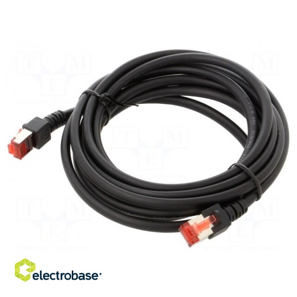 Patch cord | S/FTP | 6 | stranded | Cu | LSZH | black | 3m | 27AWG