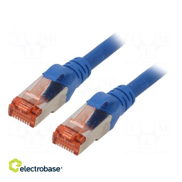 Patch cord | S/FTP | 6 | stranded | Cu | LSZH | blue | 7m | 27AWG