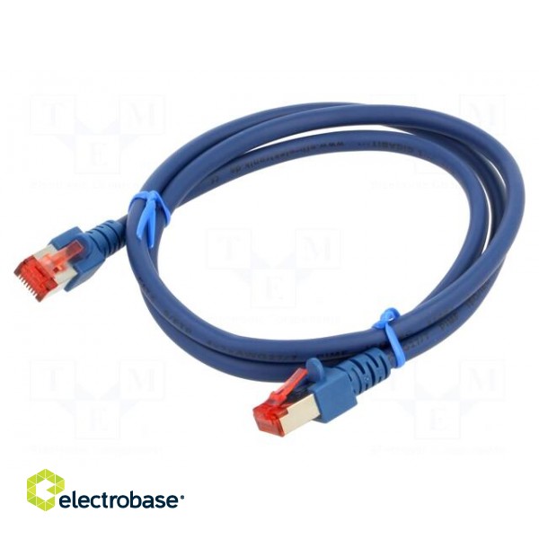 Patch cord | S/FTP | 6 | stranded | Cu | LSZH | blue | 1m | 27AWG
