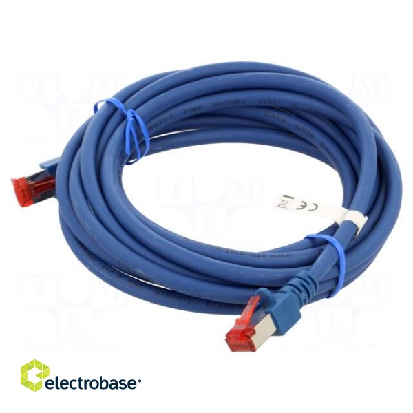 Patch cord | S/FTP | 6 | stranded | Cu | LSZH | blue | 3m | 27AWG