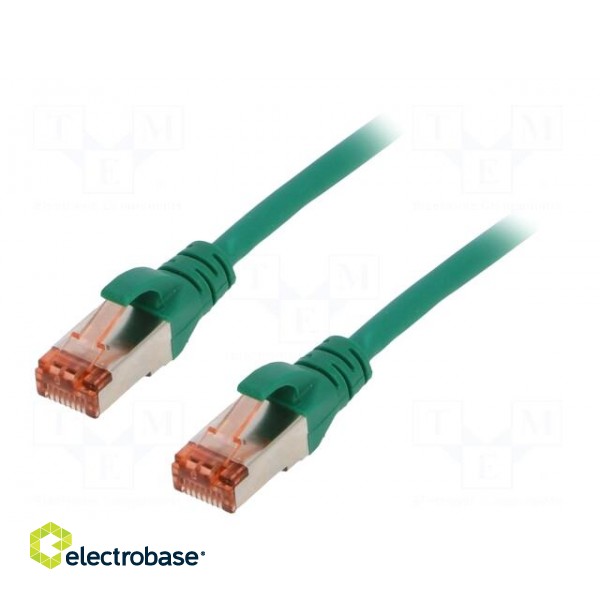 Patch cord | S/FTP | 6 | stranded | Cu | LSZH | green | 7m | 27AWG