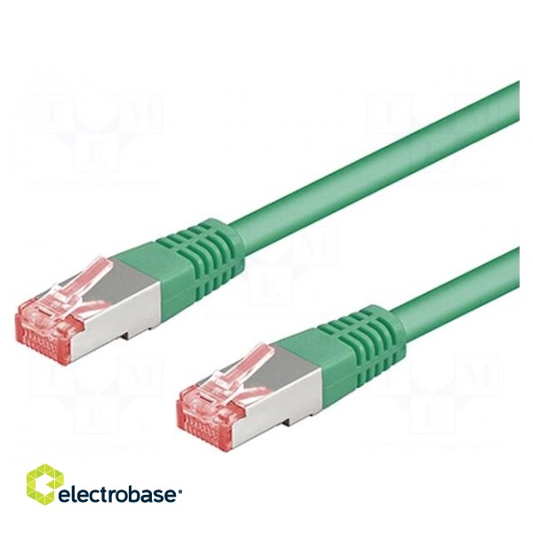 Patch cord | S/FTP | 6 | stranded | Cu | LSZH | green | 0.25m | halogen free