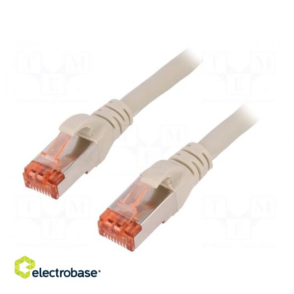 Patch cord | S/FTP | 6 | stranded | Cu | LSZH | grey | 15m | 27AWG