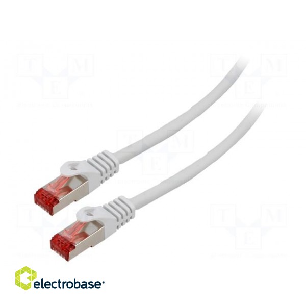 Patch cord | S/FTP | 6 | stranded | Cu | LSZH | grey | 1m | 26AWG | Cores: 8