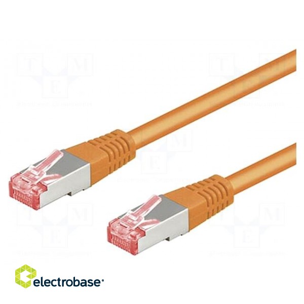 Patch cord | S/FTP | 6 | stranded | Cu | LSZH | orange | 10m | 28AWG