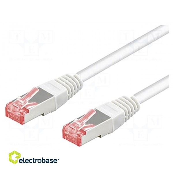 Patch cord | S/FTP | 6 | stranded | Cu | LSZH | white | 0.25m | halogen free