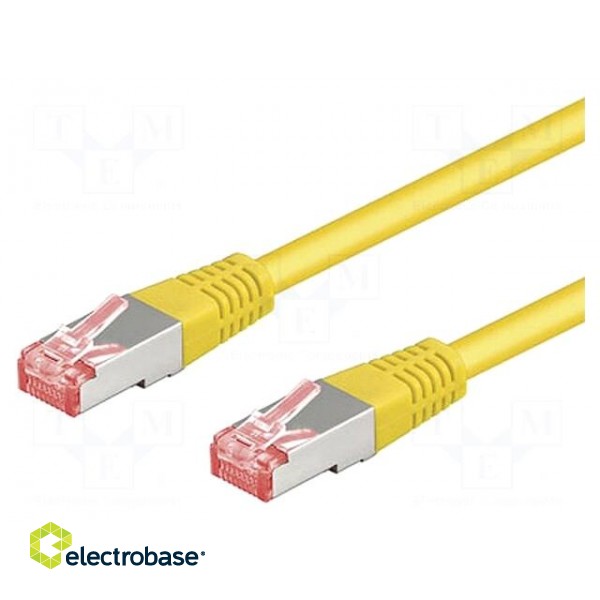 Patch cord | S/FTP | 6 | stranded | Cu | LSZH | yellow | 0.25m | 28AWG
