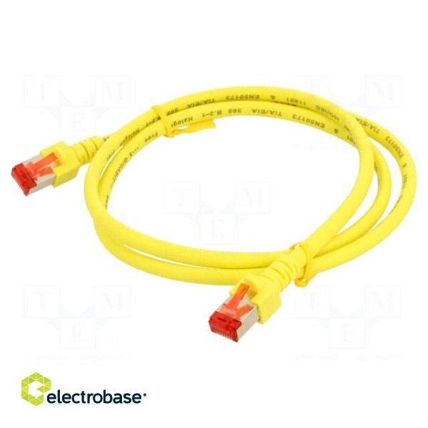Patch cord | S/FTP | 6 | stranded | Cu | LSZH | yellow | 1m | 27AWG