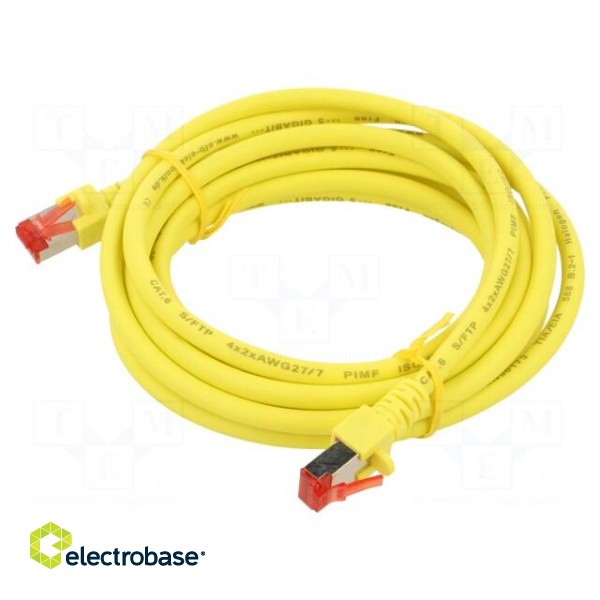 Patch cord | S/FTP | 6 | stranded | Cu | LSZH | yellow | 3m | 27AWG