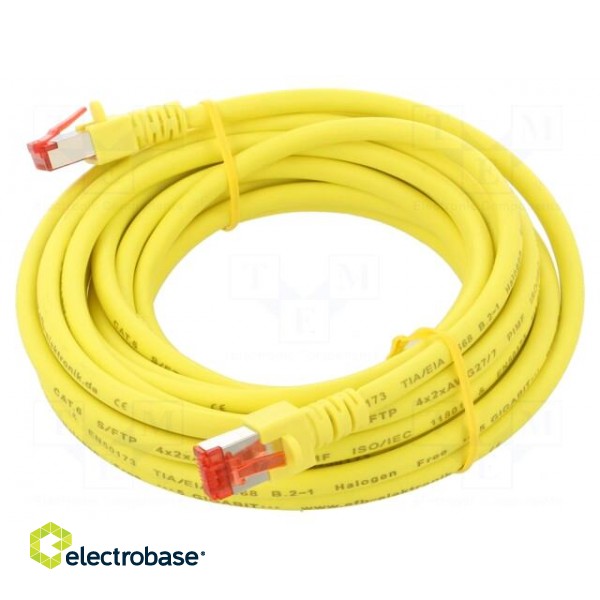 Patch cord | S/FTP | 6 | stranded | Cu | LSZH | yellow | 5m | 27AWG