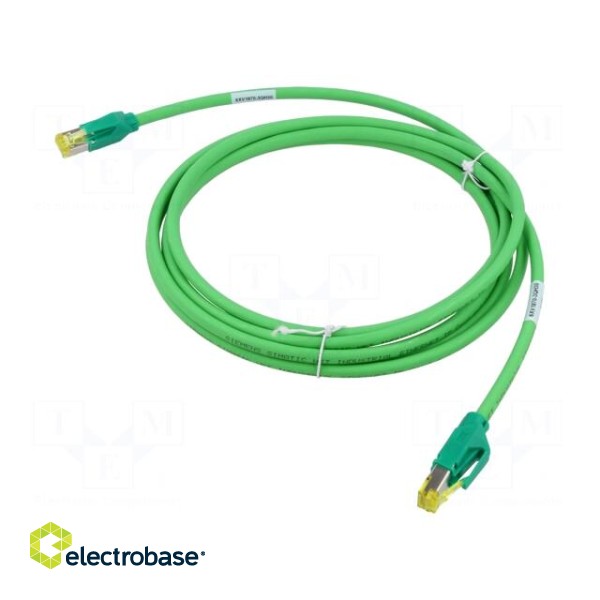 Patch cord | S/FTP | 6a | FRNC | green | 0.3m | RJ45 plug,both sides